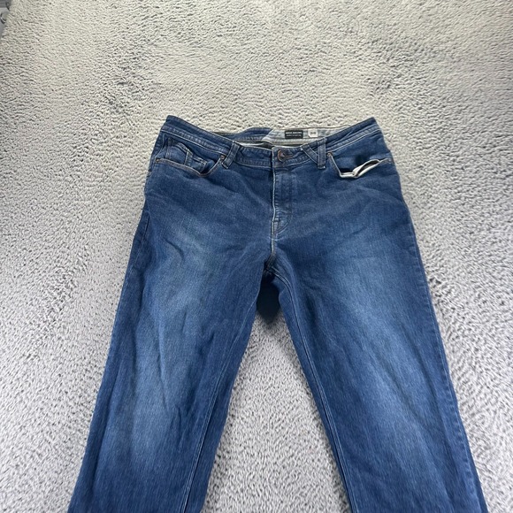 Volcom Nova Solver Jeans Men's 36x32 Blue Cotton Denim Straight Faded Stretch - Picture 2 of 11